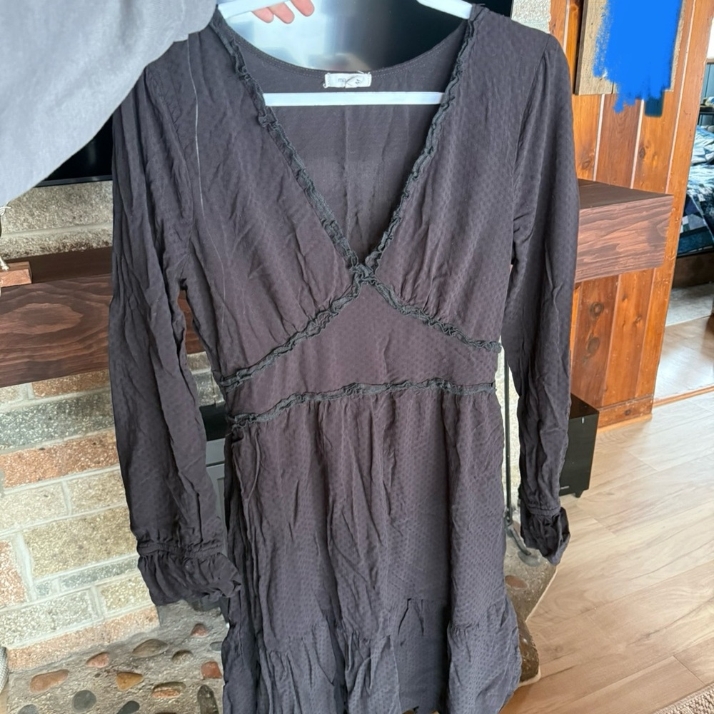 Maurices Charcoal Long Sleeve Dress